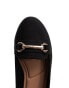 New Look flat loafers with gold bar in black