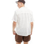 Another Influence short sleeve lace revere collar shirt in white