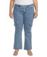 ფოტო #1 პროდუქტის Plus Size Be Low Cargo Pocket Jeans