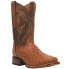 Фото #2 товара Dan Post Boots Alamosa Ostrich Square Toe Cowboy Mens Brown Casual Boots DP4874