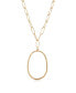 Фото #2 товара ETTIKA large 18K Gold-Plated Oval Pendant Chain Link Necklace