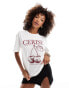 Фото #1 товара In The Style cherry motif t-shirt in white