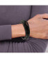 ფოტო #2 პროდუქტის Stainless Steel Brushed Multi Strand Black Leather Bracelet