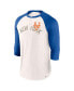 Фото #3 товара Men's White, Royal New York Mets Backdoor Slider Raglan 3/4 Sleeve T-shirt