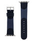 Фото #2 товара Men's Navy Premium Nylon Band Compatible with 42mm, 44mm, 45mm, Ultra, Ultra2 Apple Watch