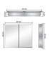 30 X 26 Inch Double Door Mirror Medicine Cabinet Surface Mount Or Recessed Aluminum