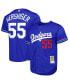 Men's Orel Hershiser Royal Los Angeles Dodgers Cooperstown Collection Mesh Batting Practice Button-Up Jersey