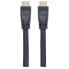 Manhattan HDMI Cable with Ethernet (CL3 rated - suitable for In-Wall use) - 4K@60Hz (Premium High Speed) - 10m - Male to Male - Black - Ultra HD 4k x 2k - In-Wall rated - Fully Shielded - Gold Plated Contacts - Lifetime Warranty - Polybag - 10 m - HDMI Type A (Stan