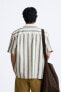 Striped cotton - linen shirt