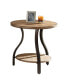 Фото #2 товара Steve Silver Denise 24" Round Wood and Metal End Table