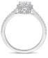 ფოტო #4 პროდუქტის Certified Diamond (3/4 ct. t.w.) Heart and Round-Shape Engagement Ring in 14k White Gold