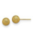 ფოტო #1 პროდუქტის Stainless Steel Polished Laser cut Yellow plated Ball Earrings