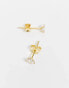 Kingsley Ryan stud and crystal star earring multipack in gold plate