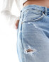 Фото #3 товара Stradivarius low waist straight leg jean in light wash blue