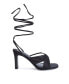 Фото #1 товара Women's Chasm Satin Ruched Strap Tie Up Sandals