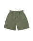 Little Girls Pull-On Cinched Waist Linen Short