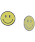 Silver-Tone Yellow Happy Face Pin