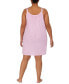 ფოტო #2 პროდუქტის Plus Size Cotton Knit Double-Strap Nightgown