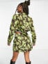 COLLUSION cropped twill jacket in floral camo co-ord