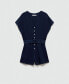 ფოტო #2 პროდუქტის Women's Belt Short Jumpsuit