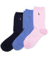 ფოტო #1 პროდუქტის Women's 3-Pk. Solid Slack Socks