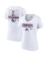 ფოტო #5 პროდუქტის Women's White Colorado Avalanche 2022 Stanley Cup Champions Signature Roster V-Neck T-shirt