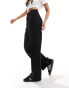 DTT high waisted smart trousers in black