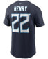 Фото #3 товара Men's Derrick Henry Navy Tennessee Titans Name and Number T-shirt