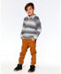 ფოტო #3 პროდუქტის Boy Grey Gradient Knitted Sweater With Collar - Toddler|Child