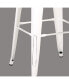 Фото #11 товара Industrial Metal Barstools with Bucket Back and 4 Legs, Set of 2