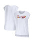 ფოტო #2 პროდუქტის Women's White Carolina Hurricanes Greetings From Muscle T-shirt