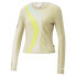 Фото #1 товара Puma Uptown Crew Neck Long Sleeve T-Shirt Womens Beige Casual Tops 53801388