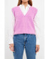 ფოტო #1 პროდუქტის Women's Knit Sweater Vest