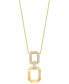 ფოტო #1 პროდუქტის EFFY® Diamond & Polished Octagon Link 18" Pendant Necklace (3/4 ct. t.w.) in 14k Gold