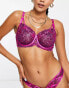 Фото #3 товара Ann Summers Fuller Bust Truthful metallic embroidered non padded balcony bra with hardware detail in purple