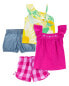 Baby 4-Piece Tops & Shorts Set 3M