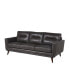 Фото #1 товара Ava 84" Mid-Century Modern Leather Sofa