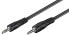 Wentronic AUX Audio Connector Cable - 3.5 mm Stereo - flat cable - 2.5 m - 3.5mm - Male - 3.5mm - Male - 2.5 m - Black