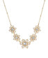 Glass Crystal Flower Collar Necklace