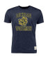 ფოტო #1 პროდუქტის Men's Heather Navy Michigan Wolverines Vintage-Like Wolverbear Tri-Blend T-shirt