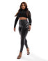 Фото #2 товара Spanx Plus faux leather high waist sculpting leggings in black