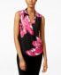 INC International Concepts Floral Surplice Top Botanical Placed Peony XS