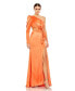 Women's Ieena Puff One Sleeve Cut Out Side Knot Gown