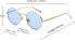 Фото #8 товара Inlefen Unisex Sunglasses, Round Retro Vintage Style Sunglasses with Coloured Metal Frame
