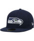 Фото #1 товара Men's College Navy Seattle Seahawks Omaha 59FIFTY Fitted Hat