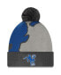 Фото #1 товара Men's Graphite Indianapolis Colts Logo Whiz Redux Cuffed Knit Hat