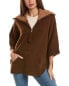 Фото #1 товара Hannah Rose Reversible Wool & Cashmere-Blend Poncho Women's Brown O/S