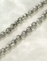 Фото #3 товара ASOS DESIGN waterproof stainless steel chain bracelet with hammered links in silver tone