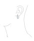 ფოტო #2 პროდუქტის Square Cubic Zirconia Princess Cut CZ Inside Out Statement Hoop Earrings For Women Prom 1.25 Diameter