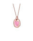 ფოტო #2 პროდუქტის Children's with Pink Heart Enamel Medallion Pendant Necklace